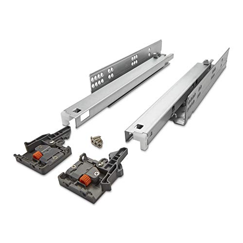450mm 1 Pair Rails dextension coulissants pour tiroir Acier Extension complète 